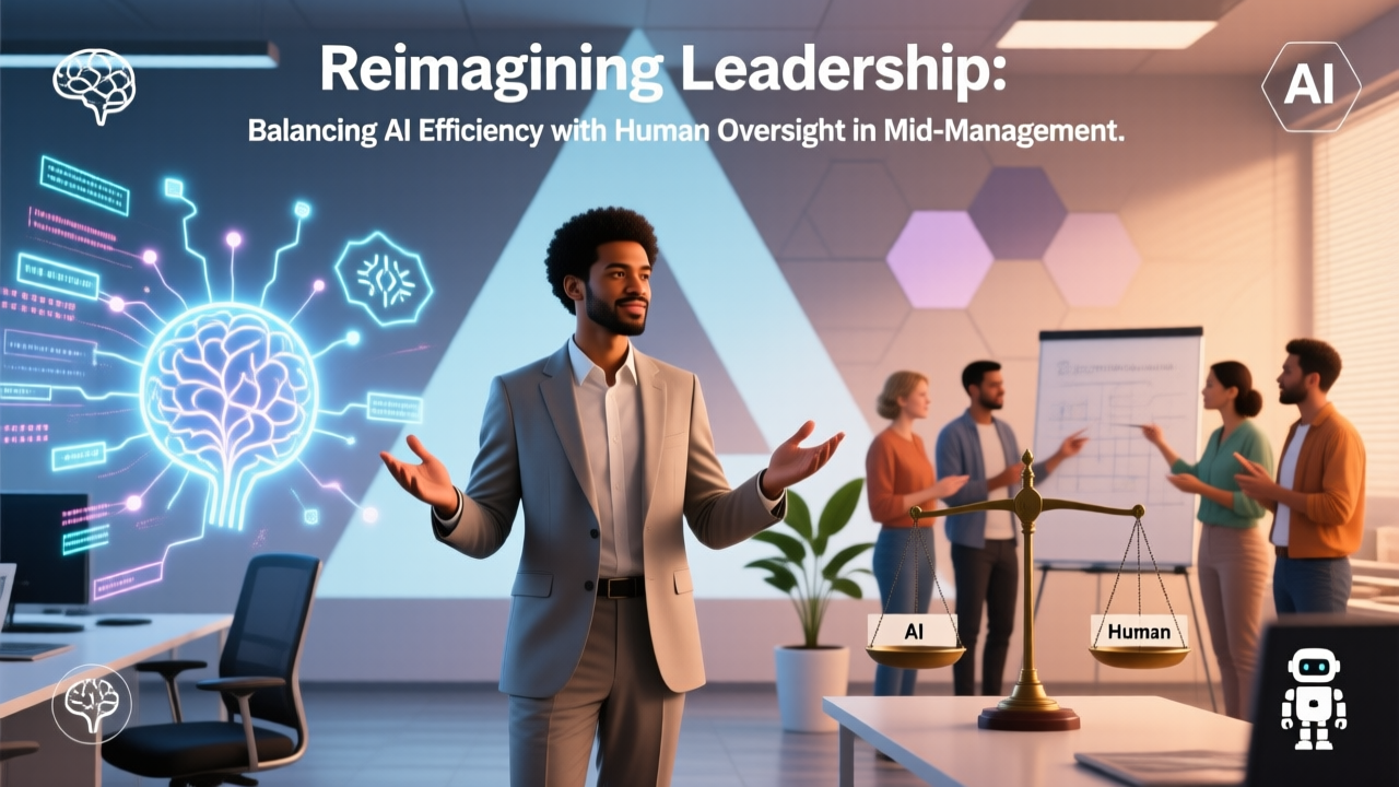 Reimagining Leadership: Balancing AI Efficiency with Human Oversight in Mid-Management