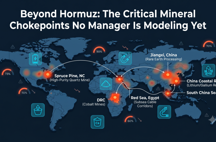 Beyond Hormuz: The Critical Mineral Chokepoints No Manager Is Modeling Yet